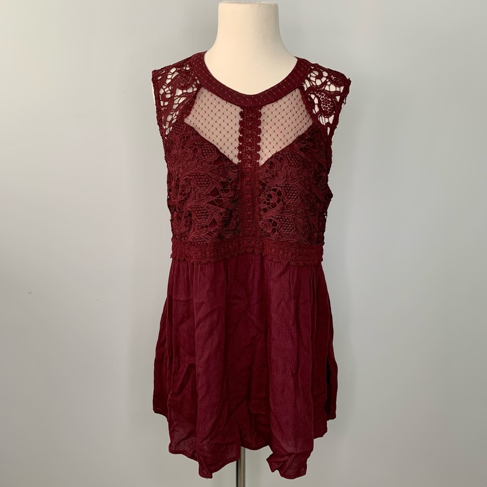 Maurices Floral Detail Sleeveless Top